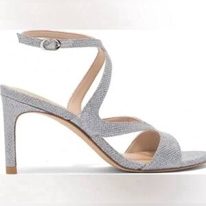 Stuart Weitzman Silver Sparkles High Heels Size 8